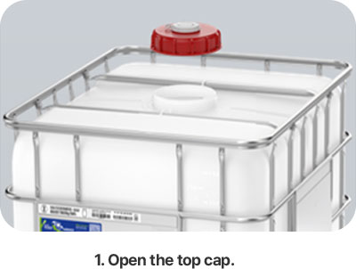 1. Open the top cap.